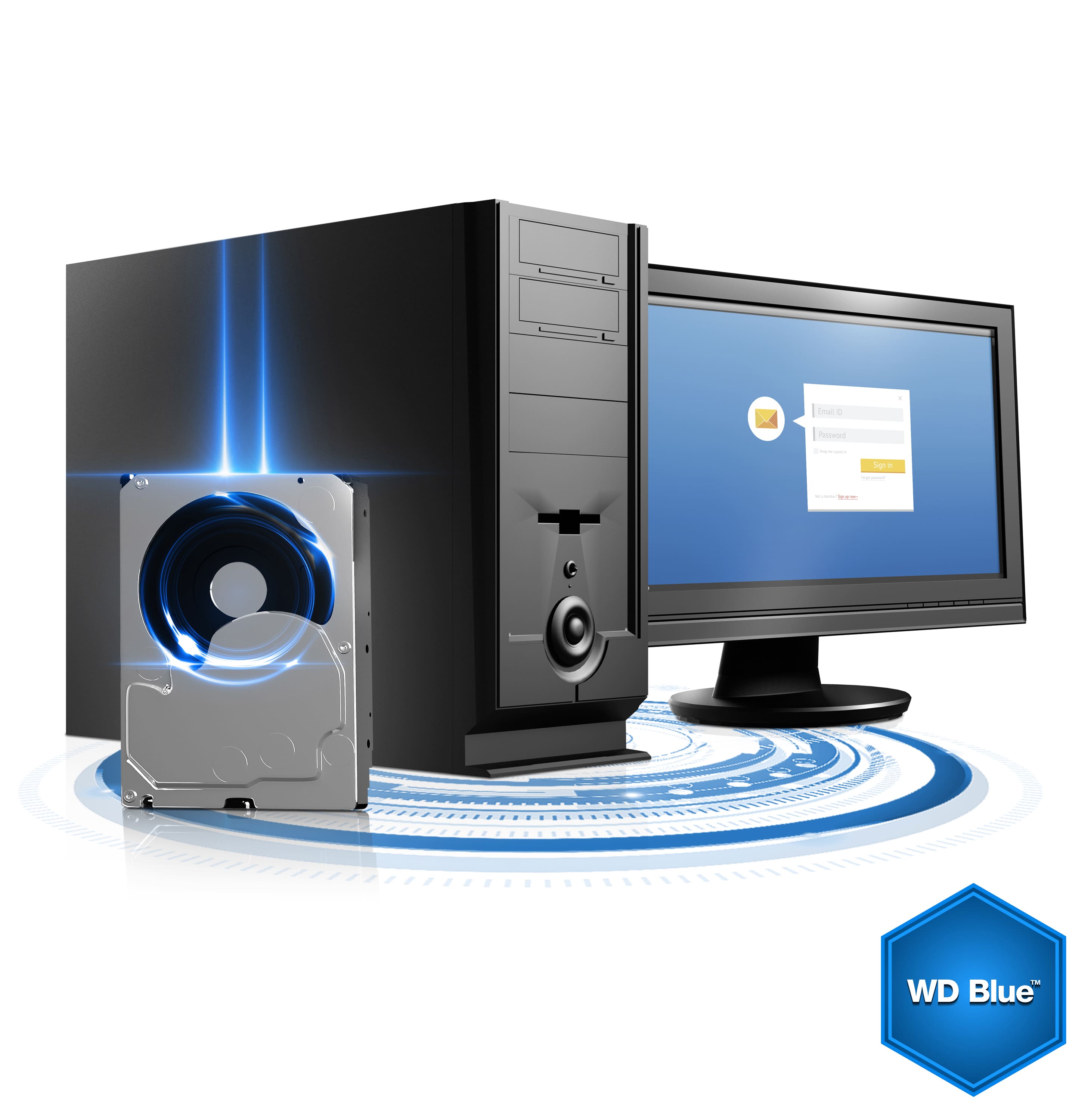 Western Digital WD10EZEX Blue PC Desktop Hard Drive - 1 TB